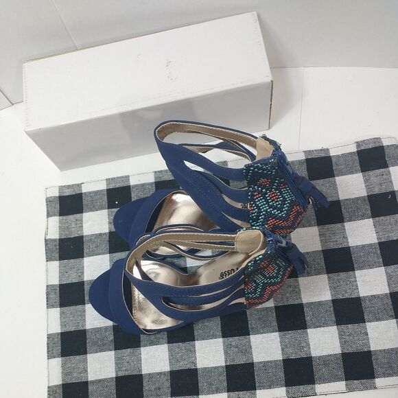 Charlotte Russe Blue Stiletto Heel  Size 10 - Picture 8 of 12